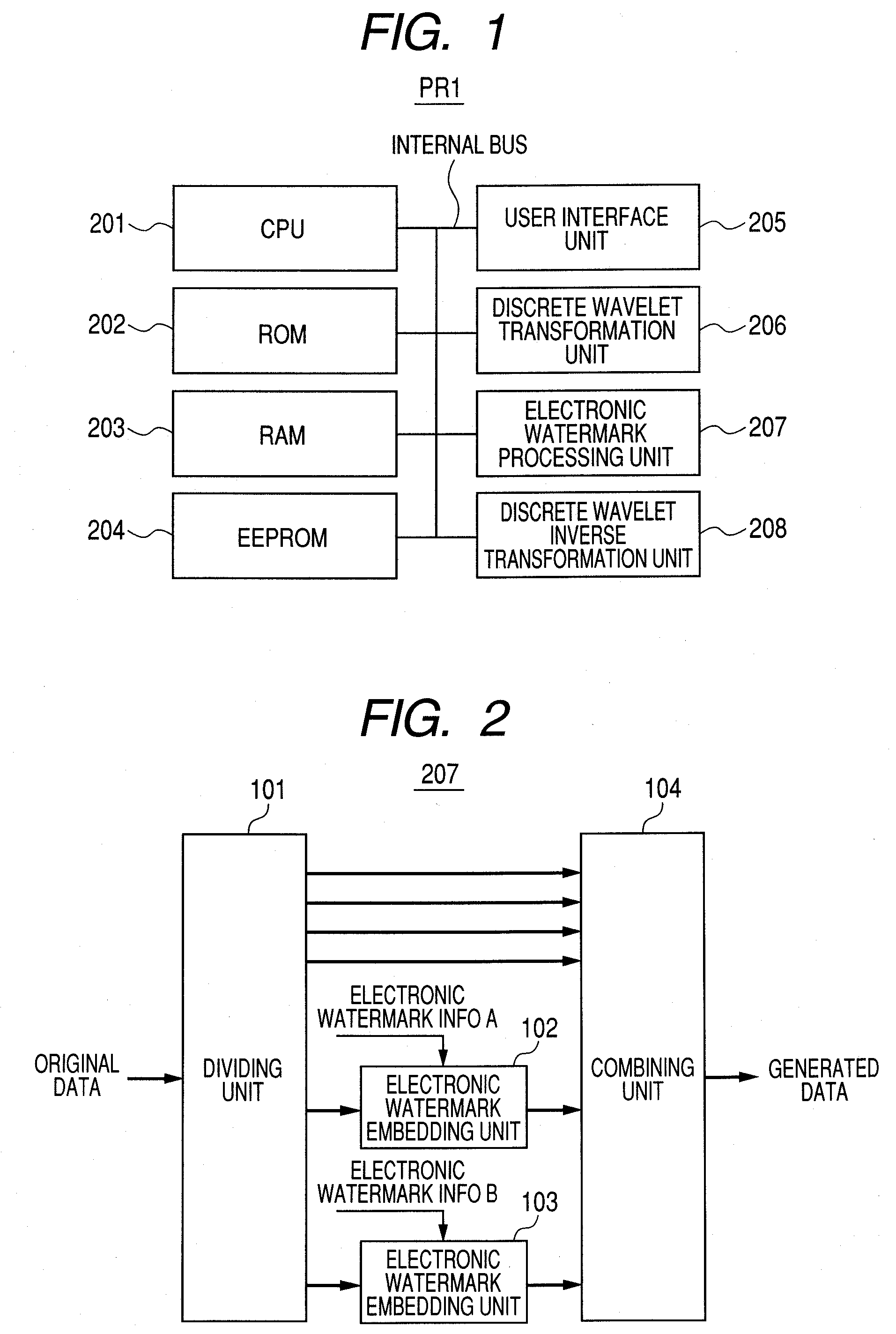 Electronic watermark embedding apparatus and electronic watermark embedding method