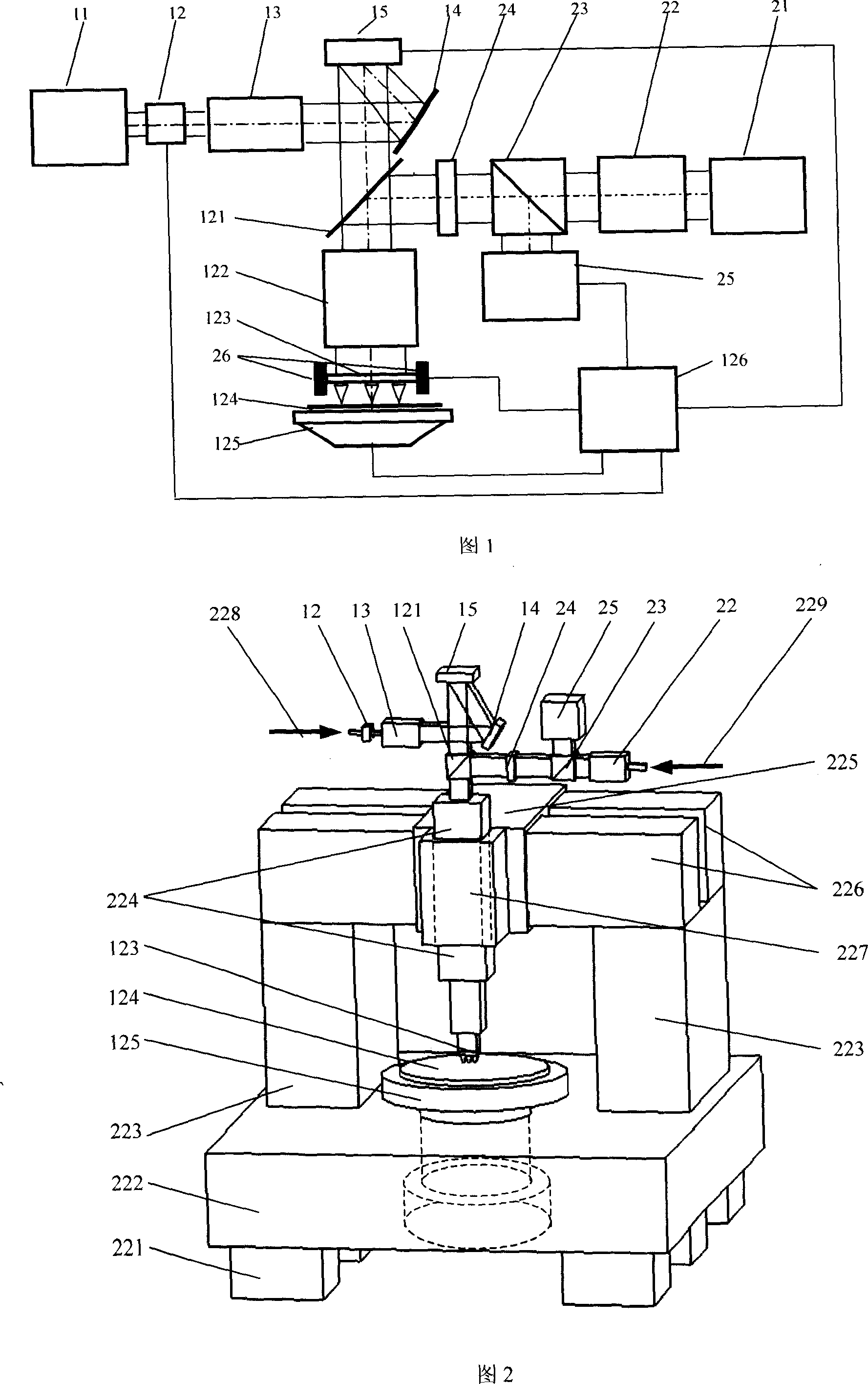 Direct write-in method and apparatus of parallel laser based on harmonic resonance method