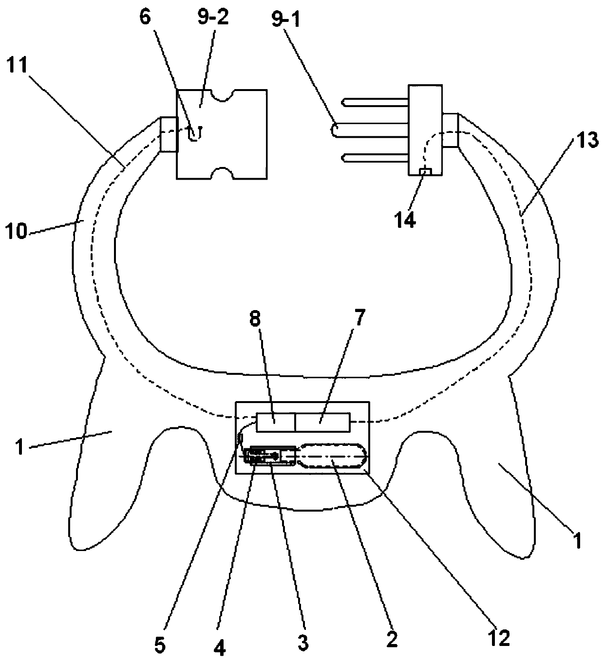 Anti-falling automatic protection airbag waistband mechanism for old people