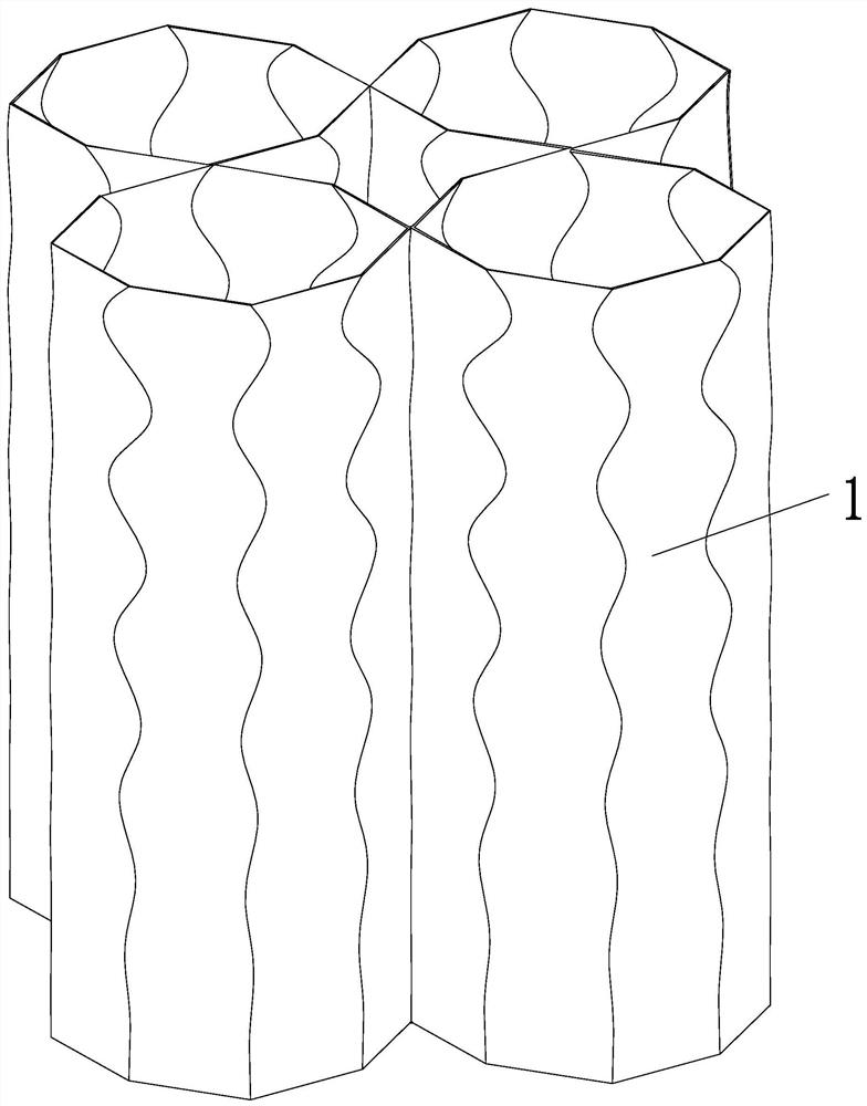 Corrugated energy absorption structure