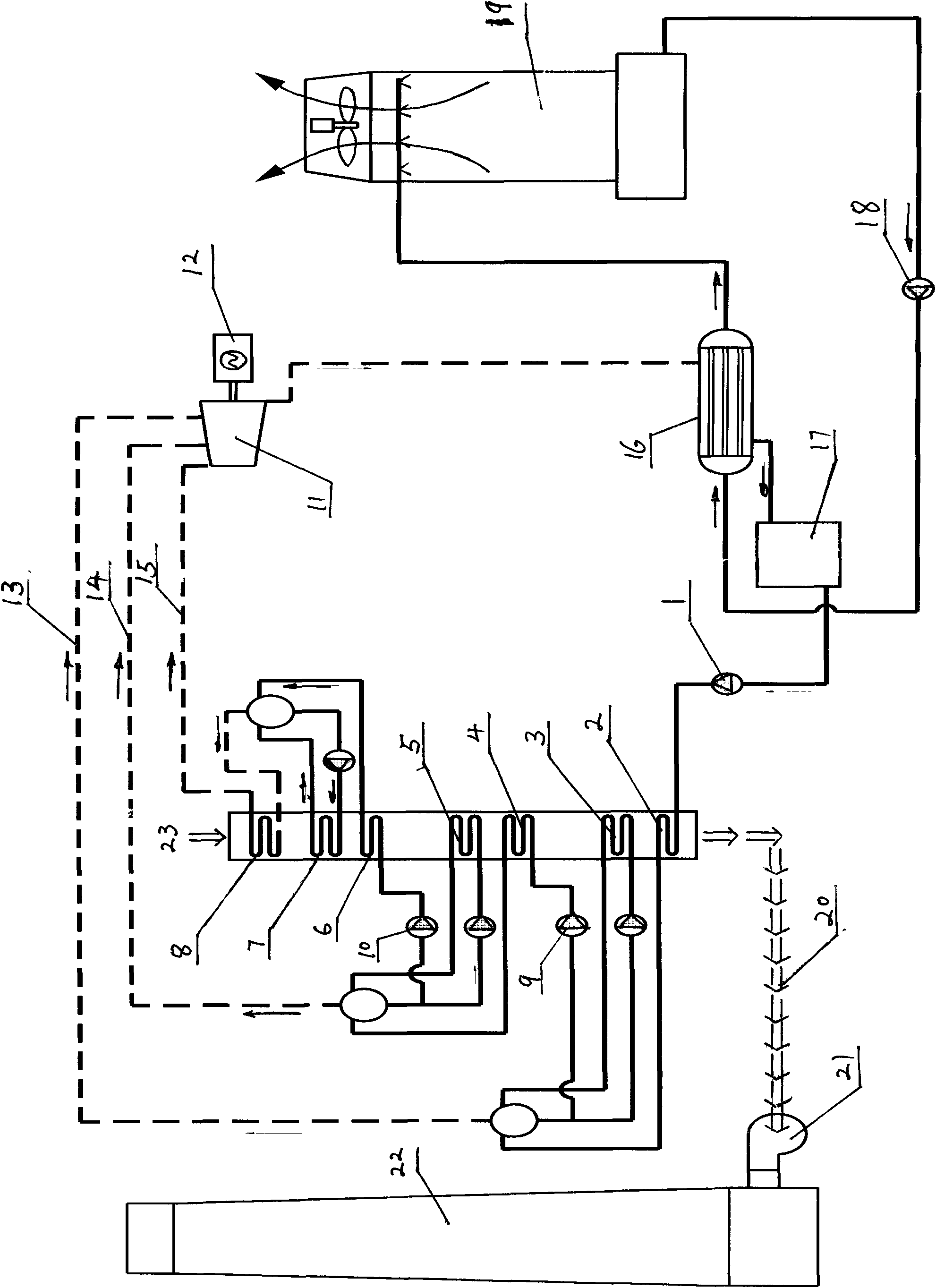 Multistage evaporation organic Rankine cycle waste heat recovery generation system and method thereof