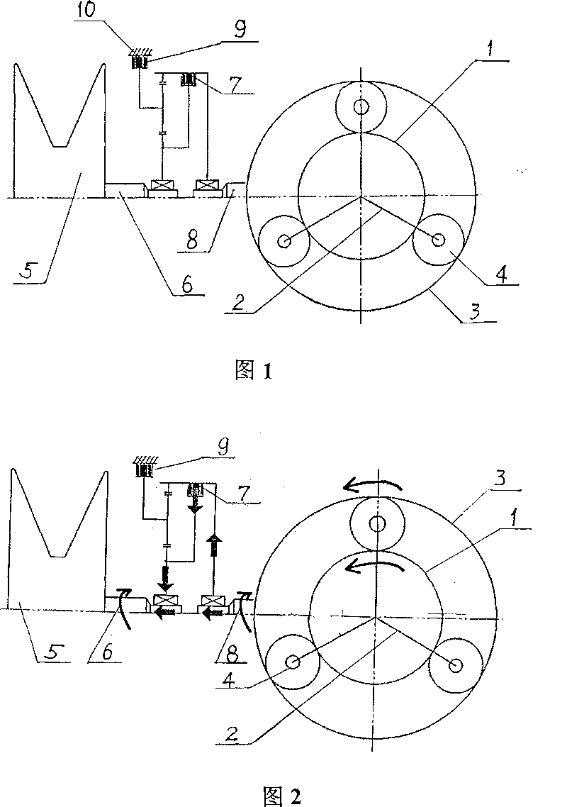 Single planet wheel reversing mechanism