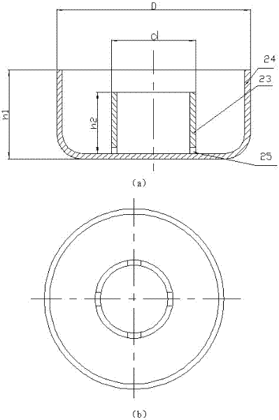 Double-layer crucible used for Czochralski silicon single crystal growth