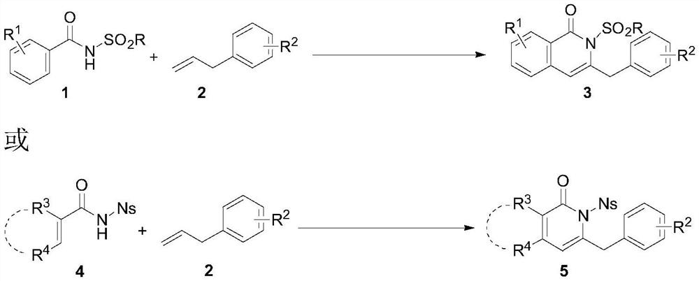 A kind of method of synthesizing isoquinolinone compound or pyridone compound