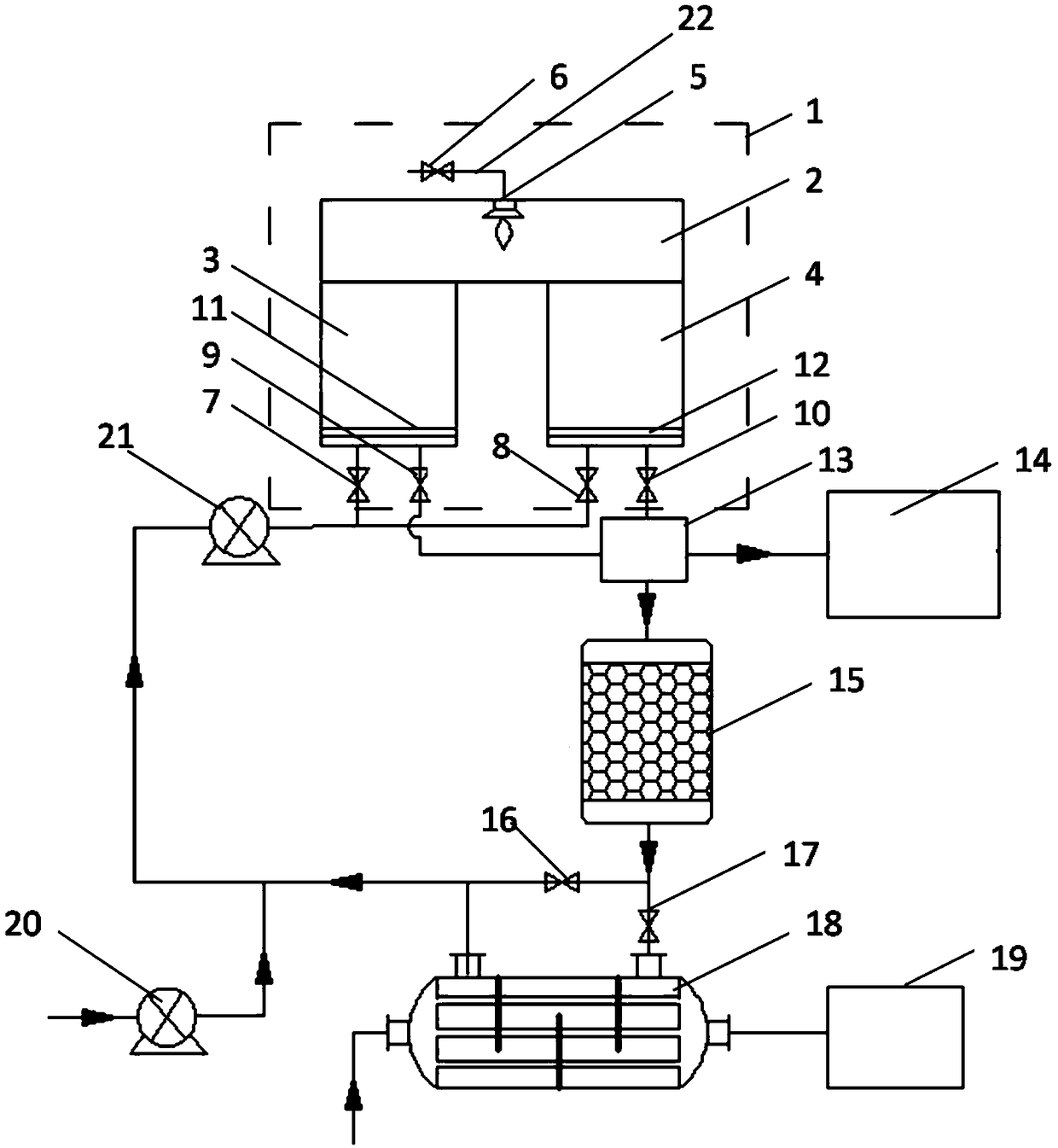 VOCs thermal oxidation treatment-based comprehensive waste heat recycling system and recycling method
