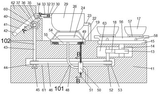 Gas stove device capable of automatically taking cooked dishes out of pot