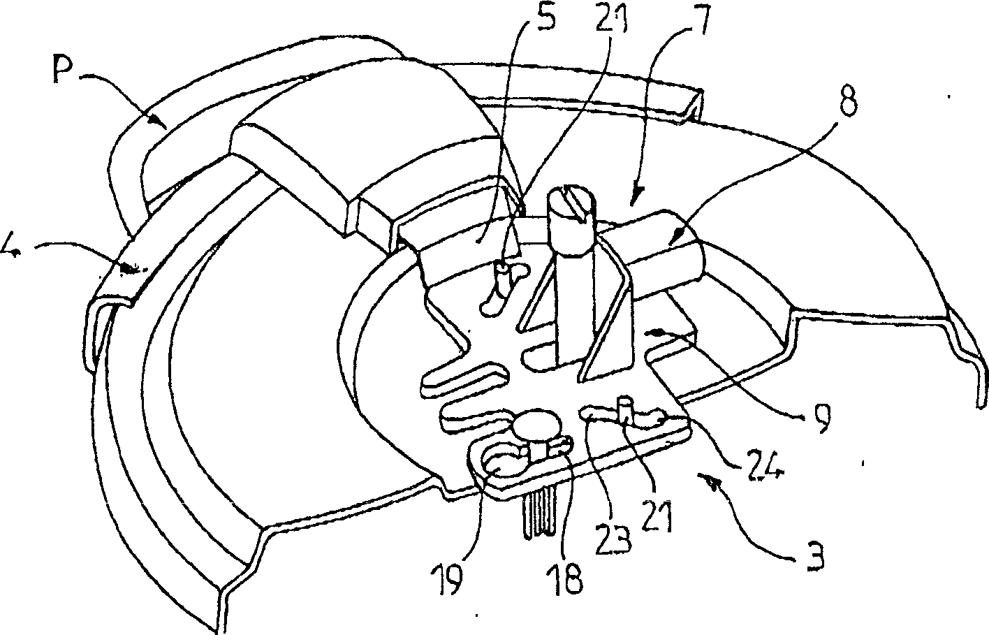 Domestic pressure cooking appliance with improved locking device