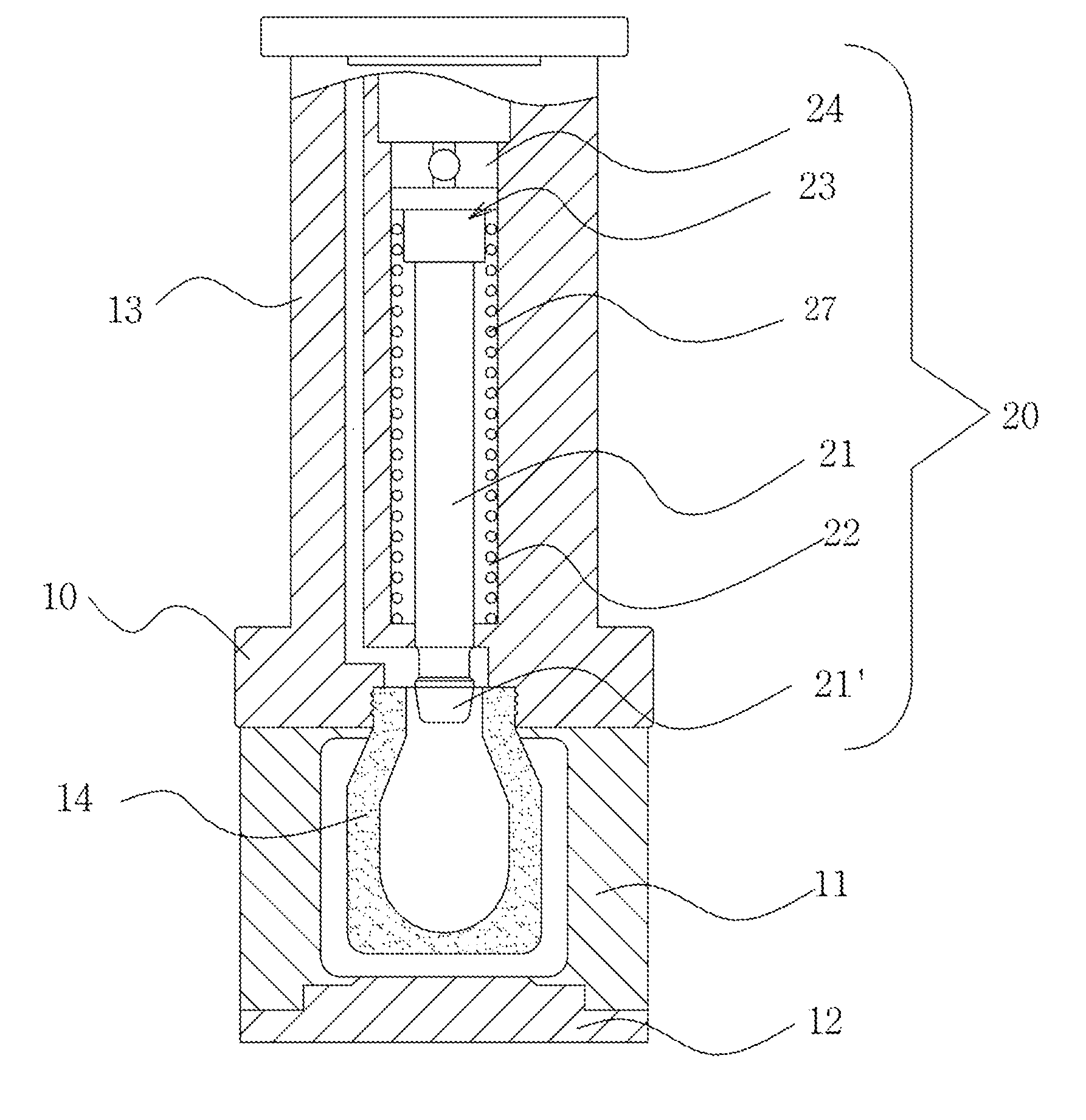 Apparatus for blow molding glass bottle, and molding method therefor