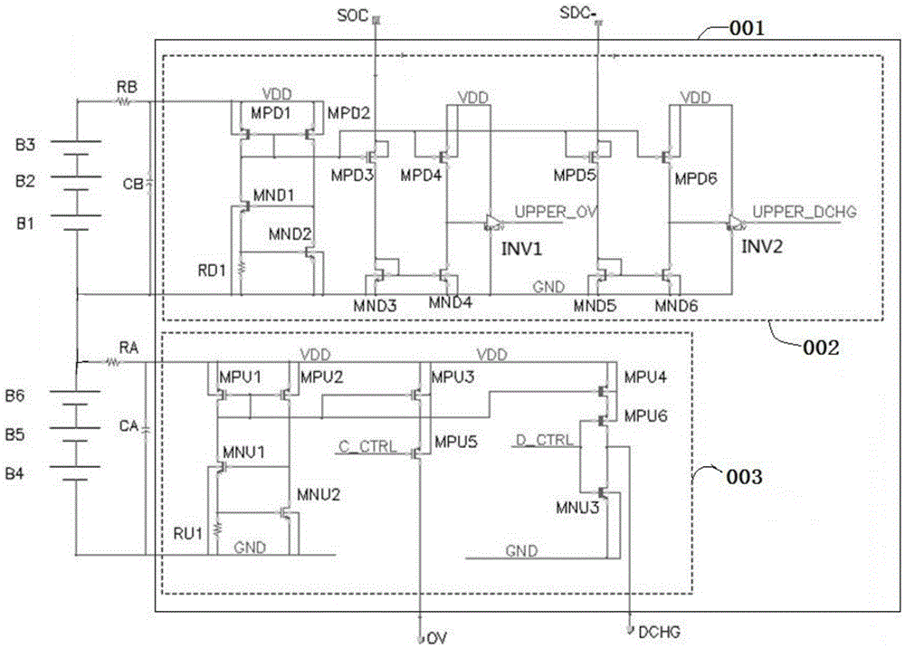 Cascaded battery protection circuit and system