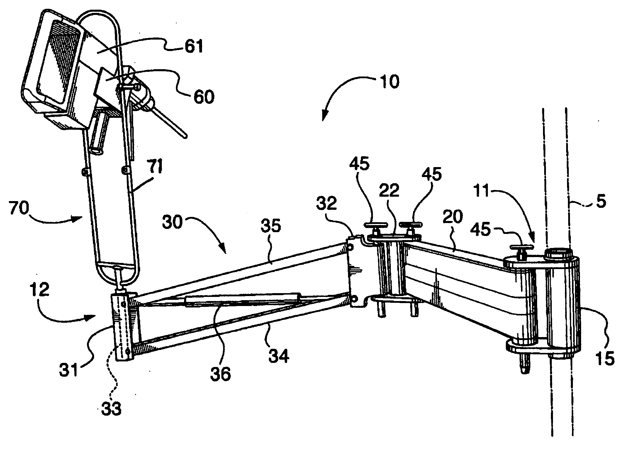 Portable articulating tool support