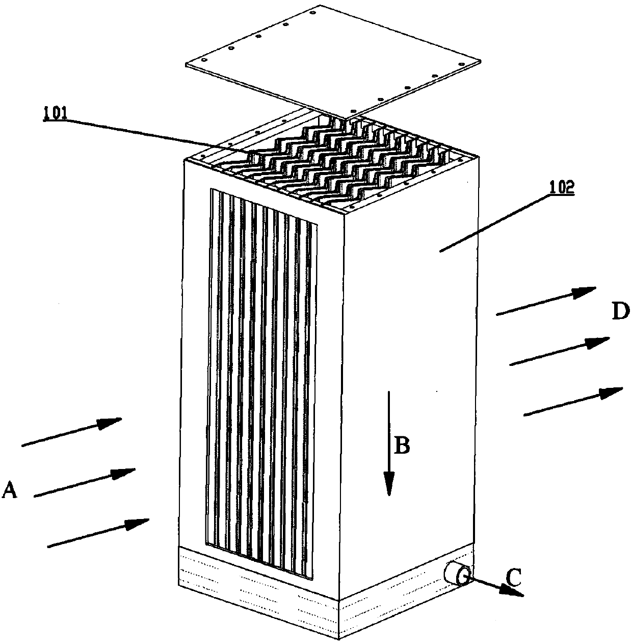 A steam-water separation corrugated plate and separator