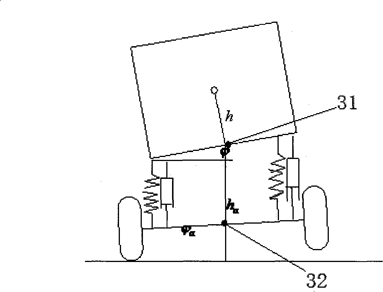 Dynamic detection method for preventing wagon from turning towards one side on bending road and pre-warning apparatus