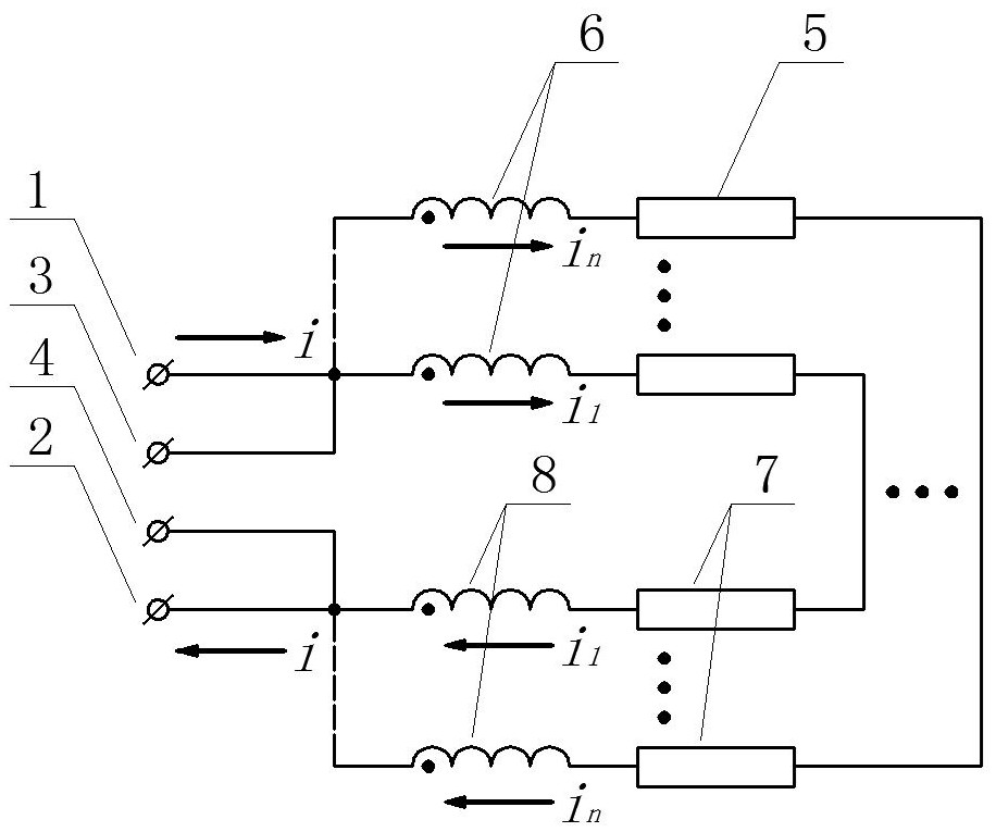 Low residual inductance shunt for transient current measurement