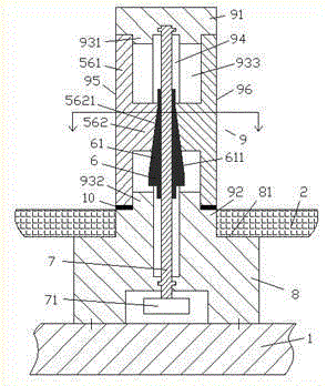 Fixed column device with anti-abrasion gasket for PCB (Printed Circuit Board) circuit board