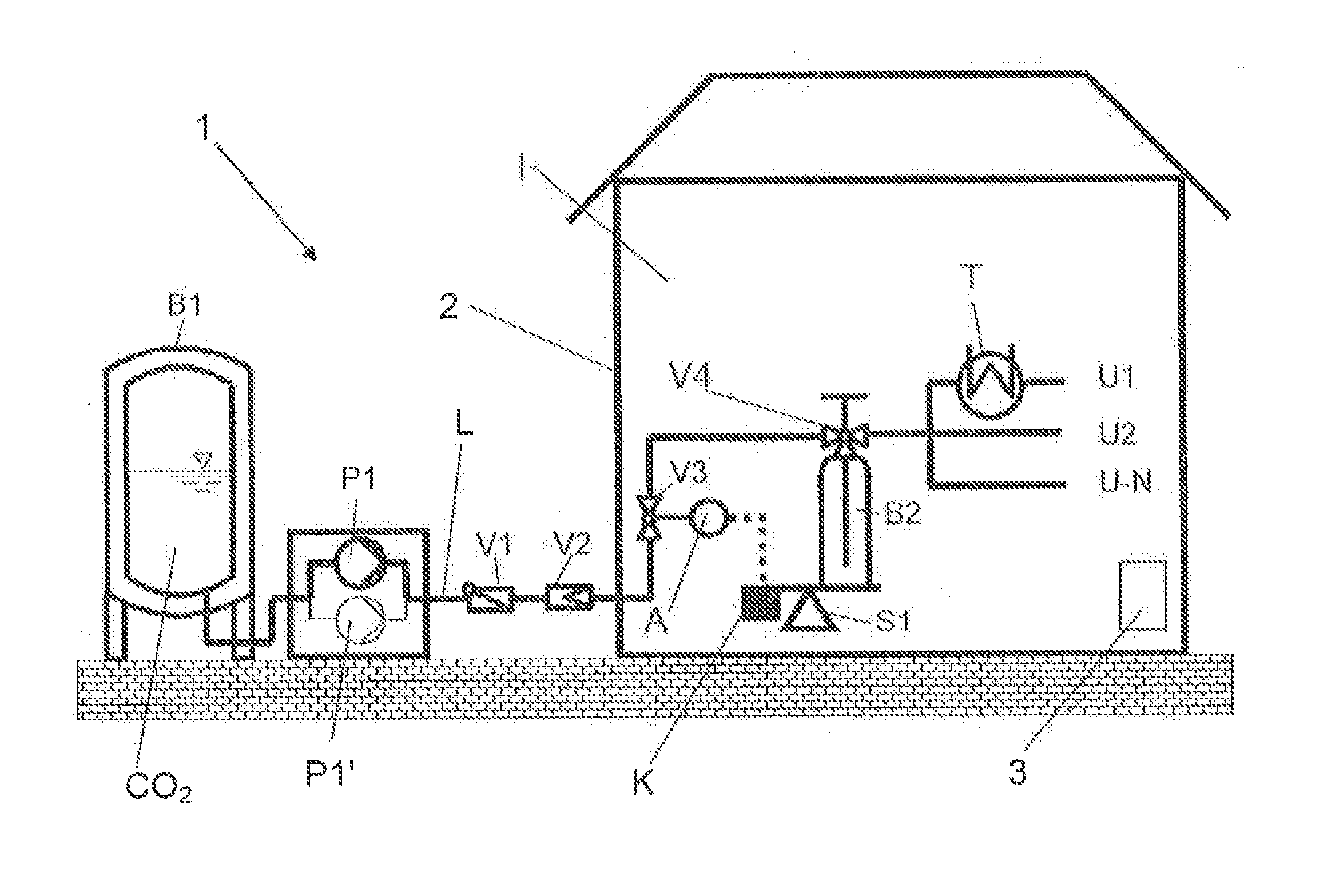 Installation and method for preparing liquid and/or gaseous carbon dioxide