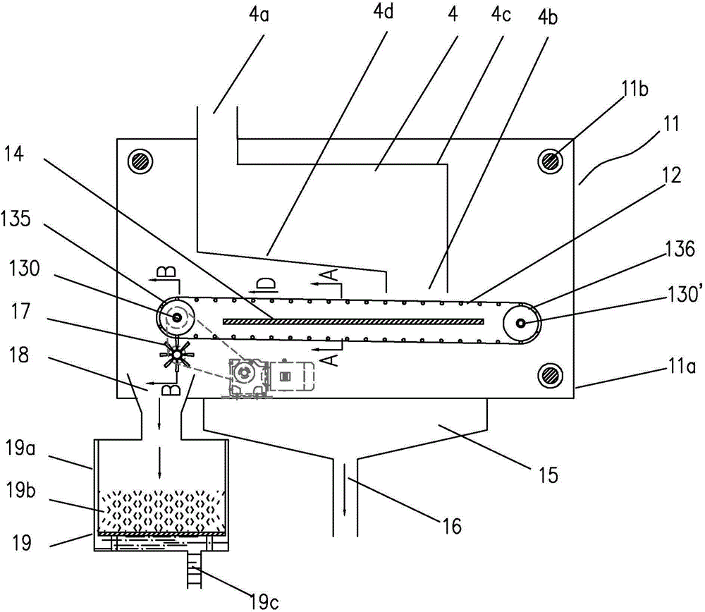 Apparatus for removing residues in sewage