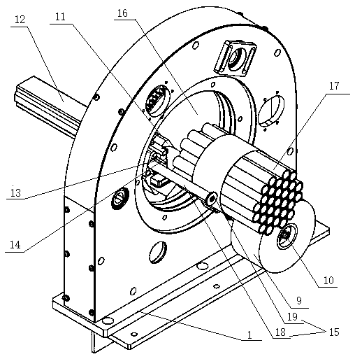 Winding device for banding pipes