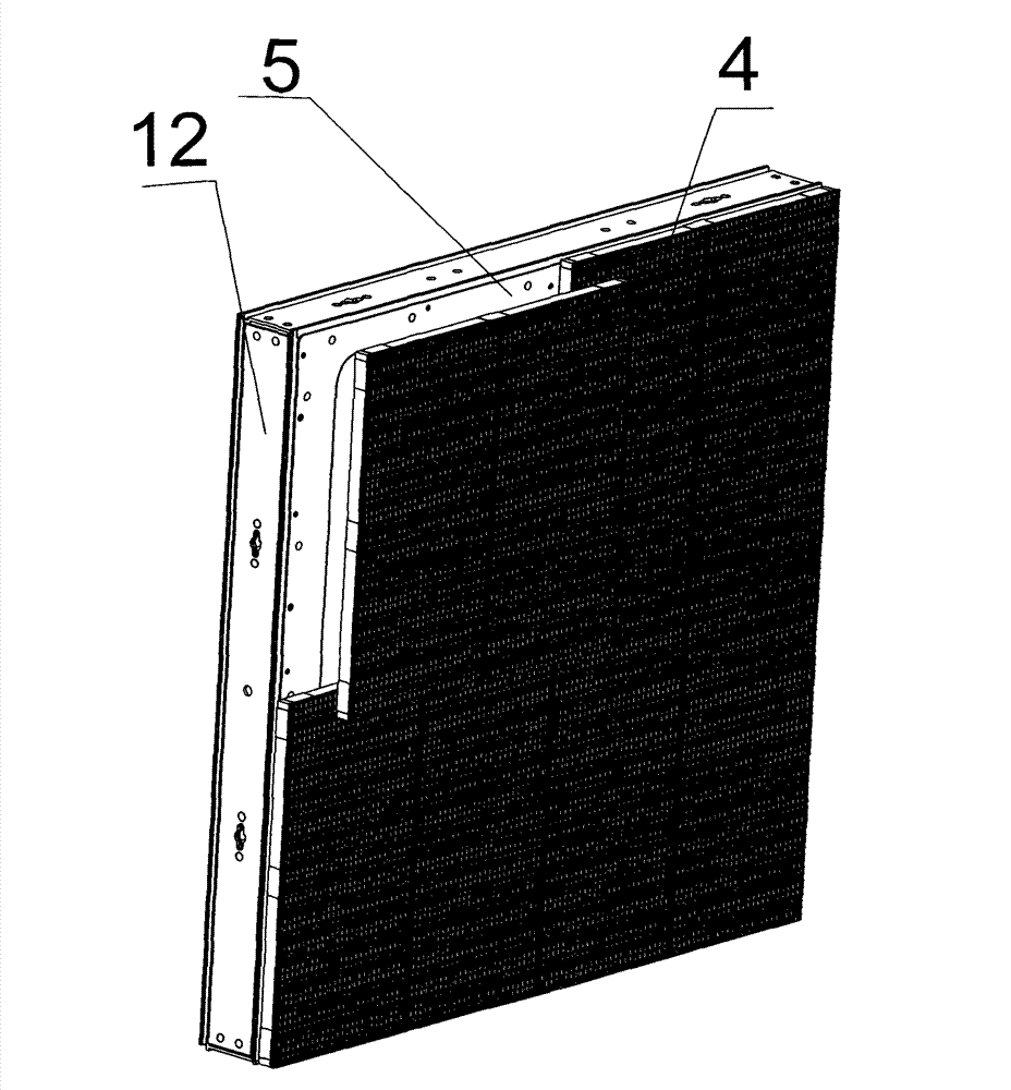 Display screen unit box body provided with sealed shutters