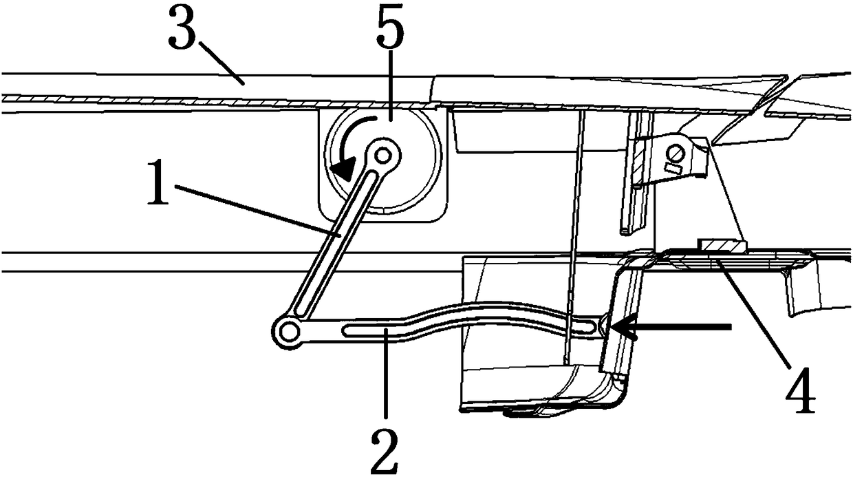 Four-connecting-rod automatic door opening and closing mechanism, automatic door and vehicle