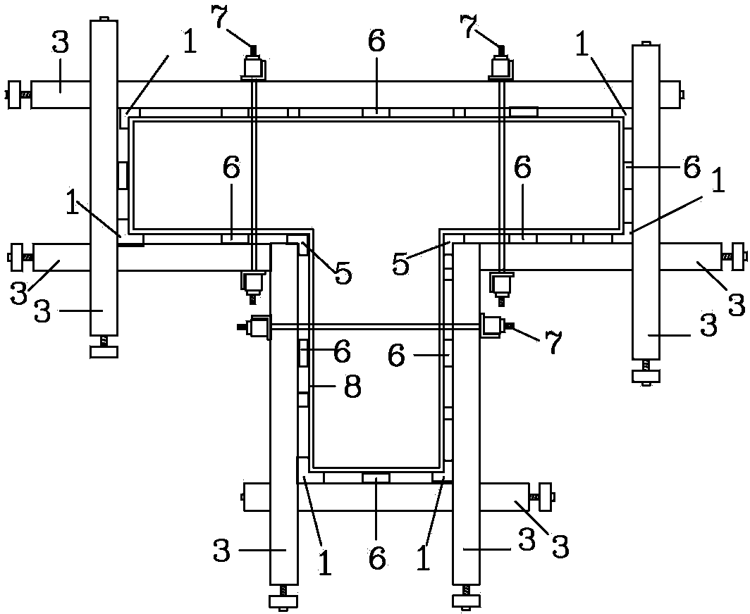 Adjustable cylindrical mold reinforcing device