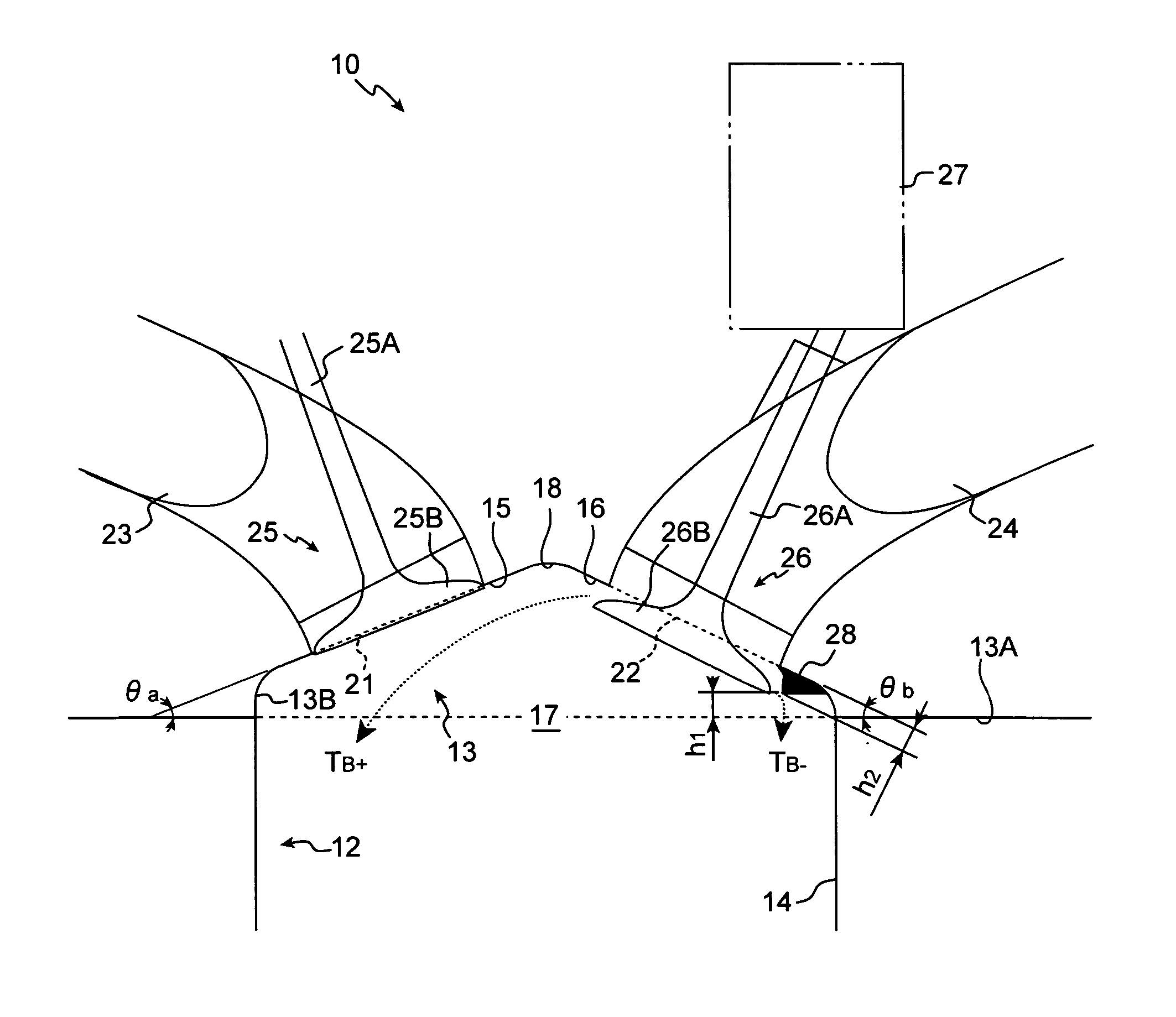 Structured combustion chamber for use in engine