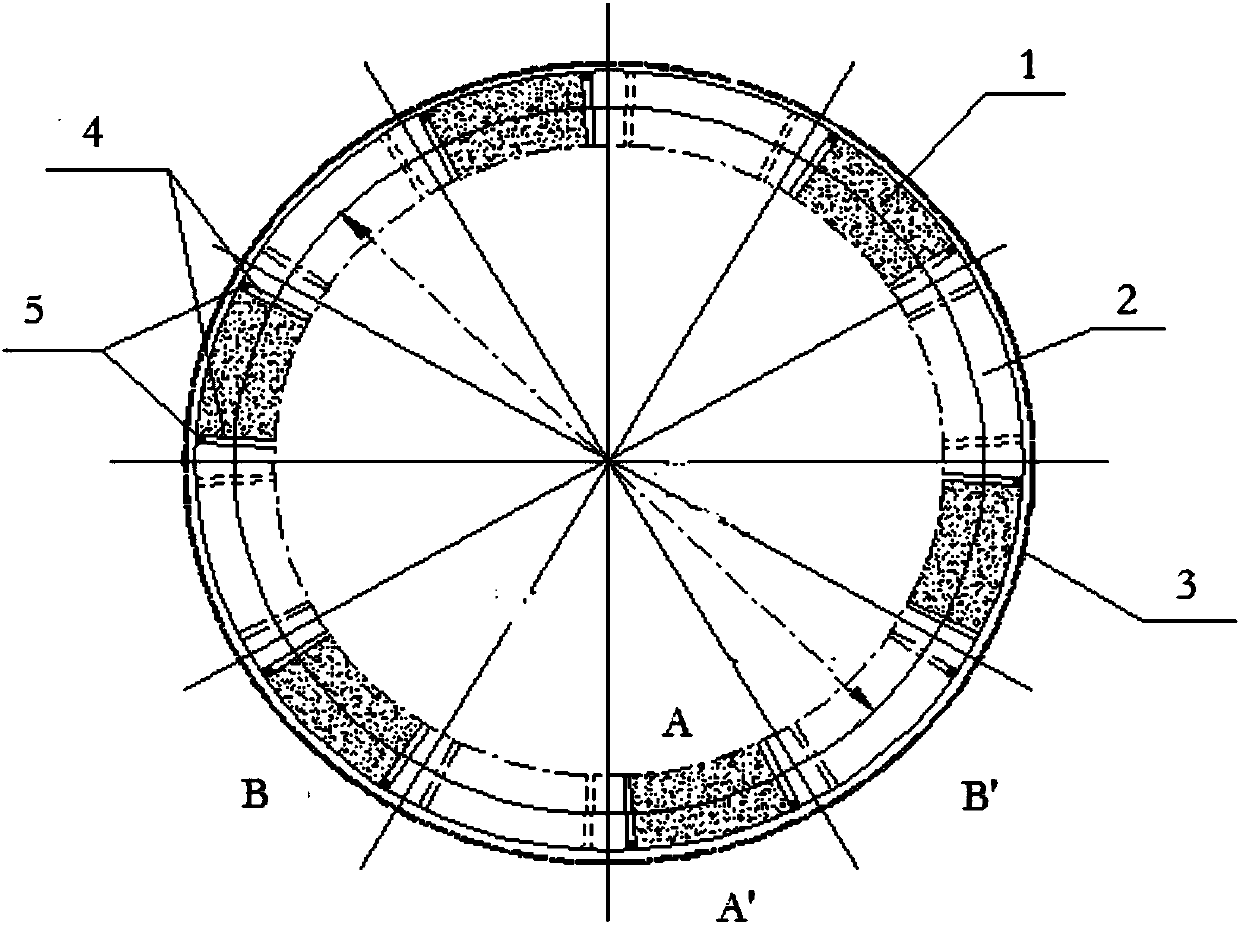 Precast concrete conical segmented ring wall foundation for steel storage tanks