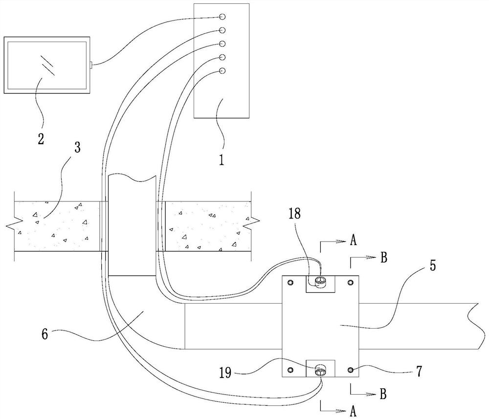 Deep well filling pipeline operation condition ultrasonic diagnosis system and method
