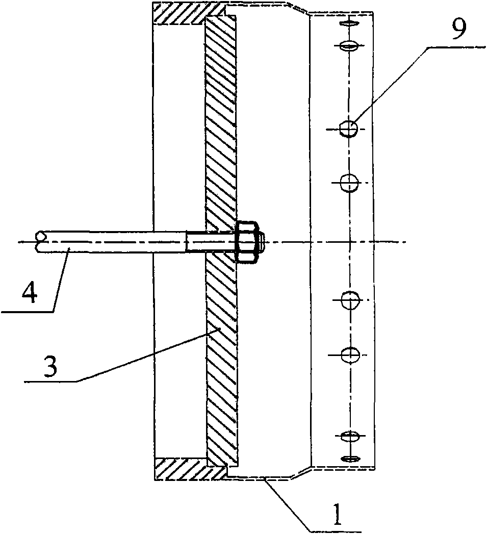 Manufacturing method for ultrathin tegular locking plate of nuclear reactor pressure vessel main bolt