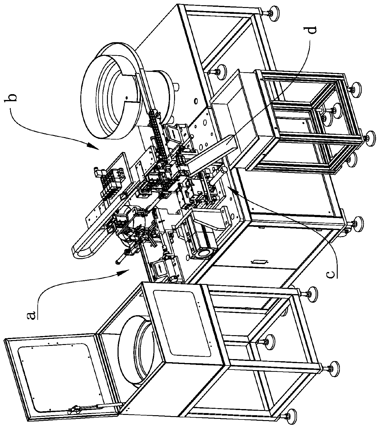 Assembling machine for right-angle male connectors
