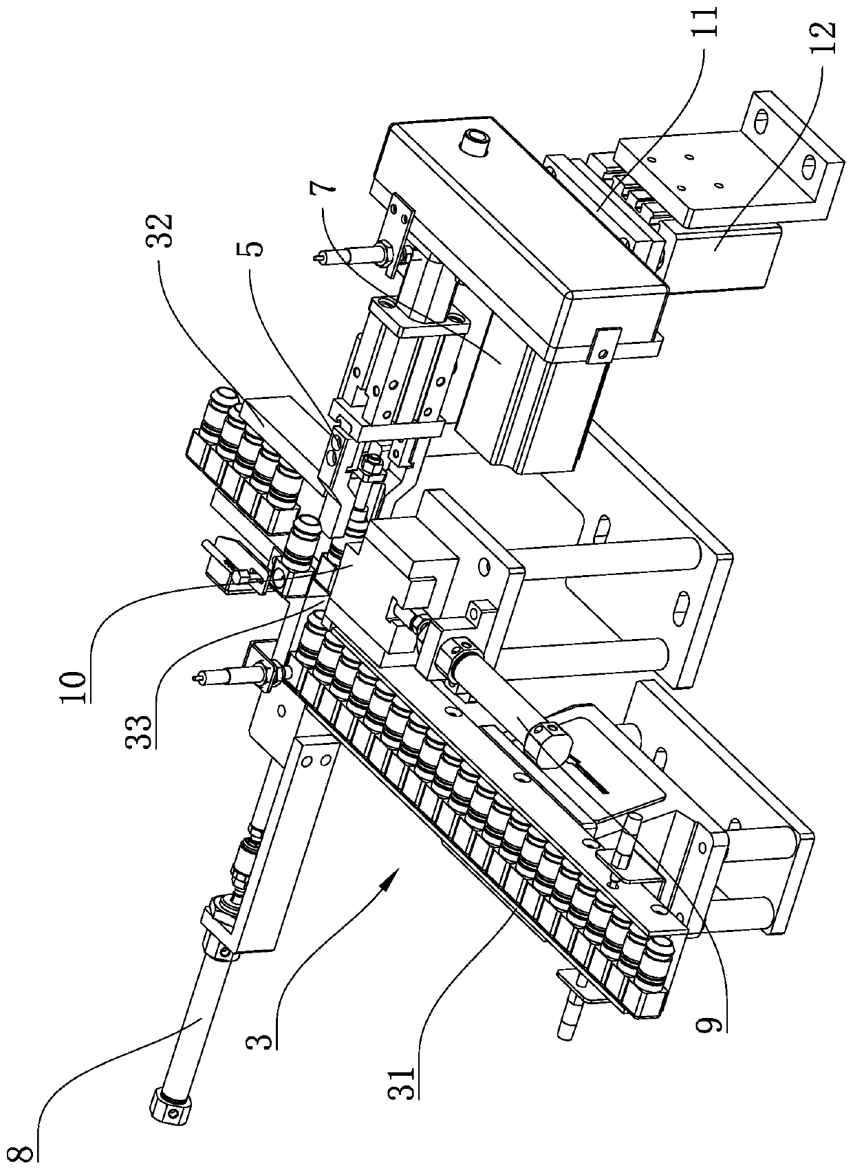 Assembling machine for right-angle male connectors