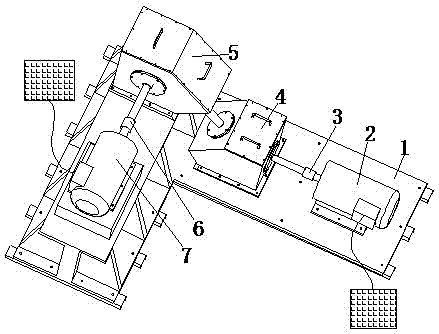 A fault simulation experiment device for helicopter tail drive system