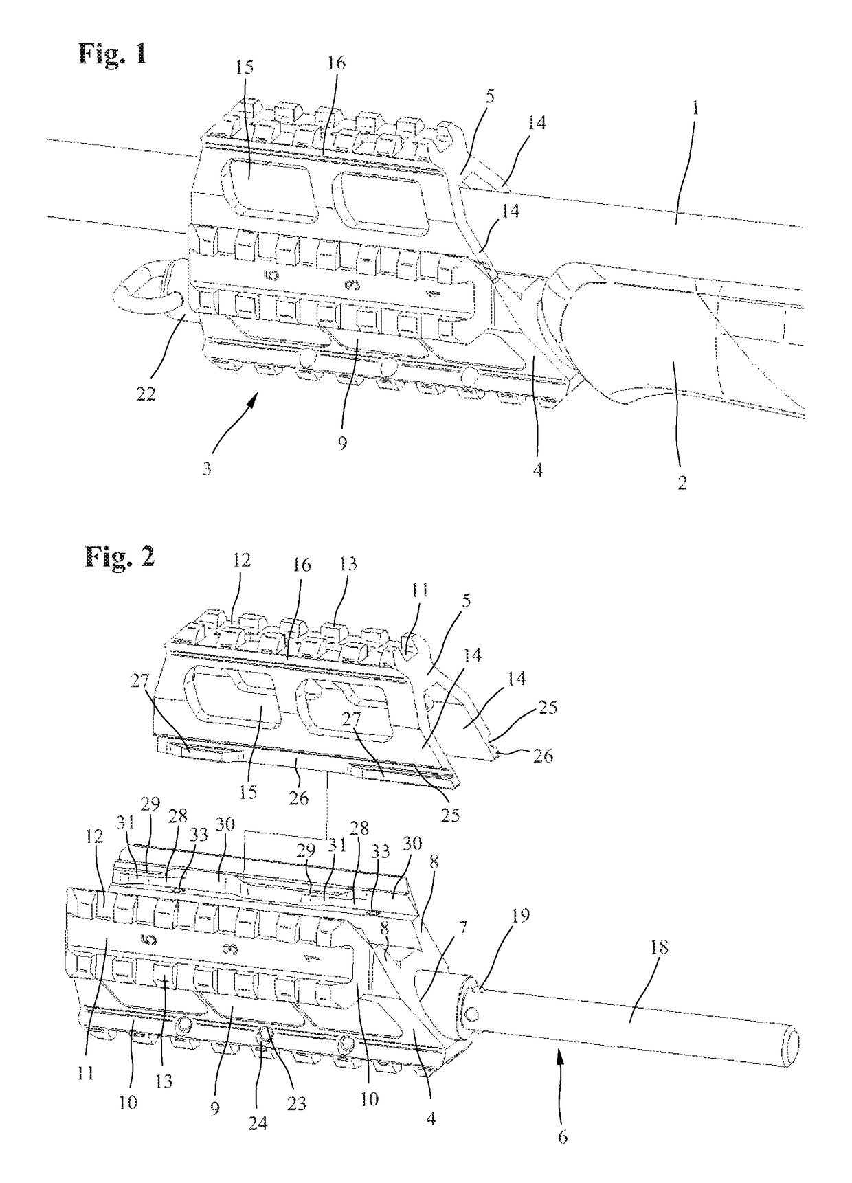 Adapter piece and handheld firearm comprising such an adapter piece