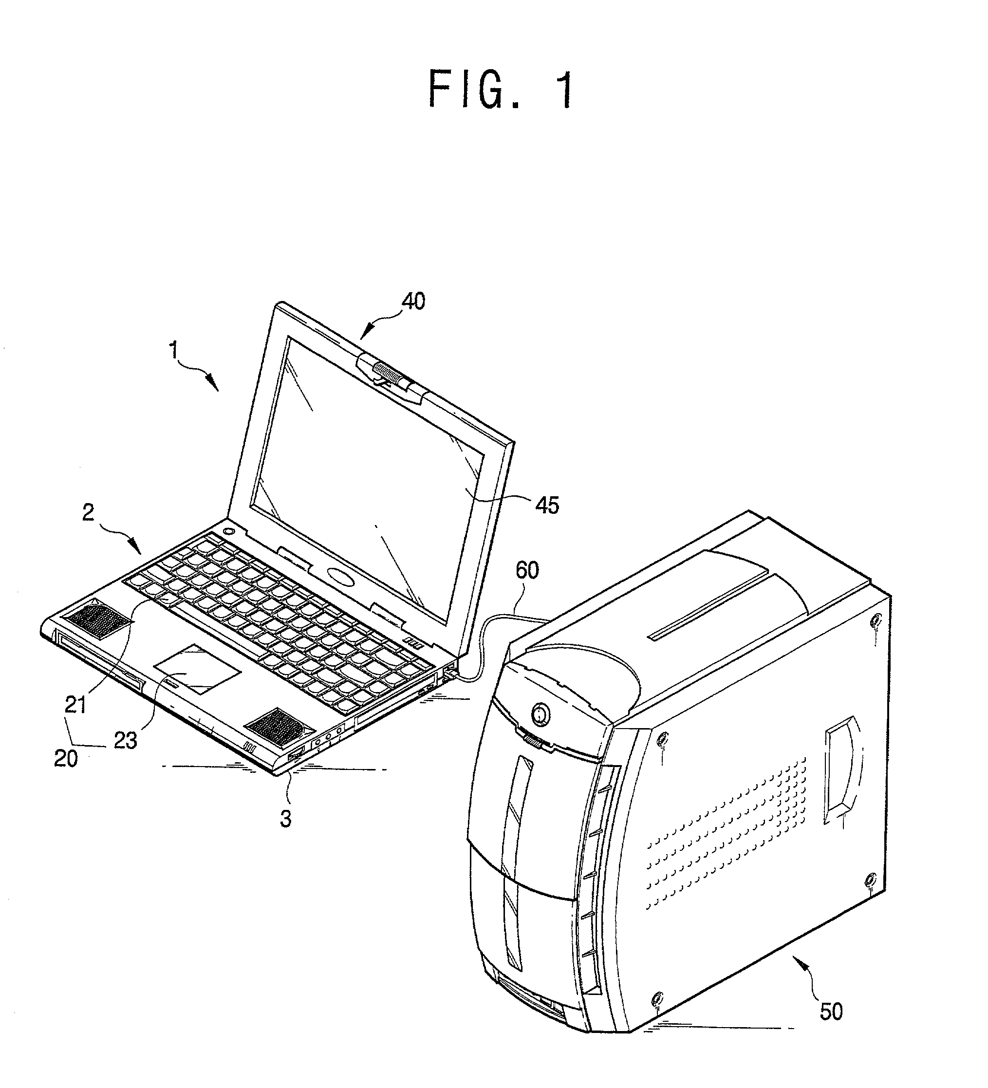 Portable computer system and display method thereof