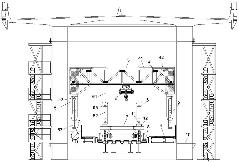 Joist barrow for railway bridge deck system in steel truss girder and using method of joist barrow