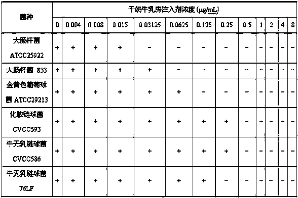 Breast injectant used for preventing and treating dry-milk-period dairy cow mastitis and preparation method thereof