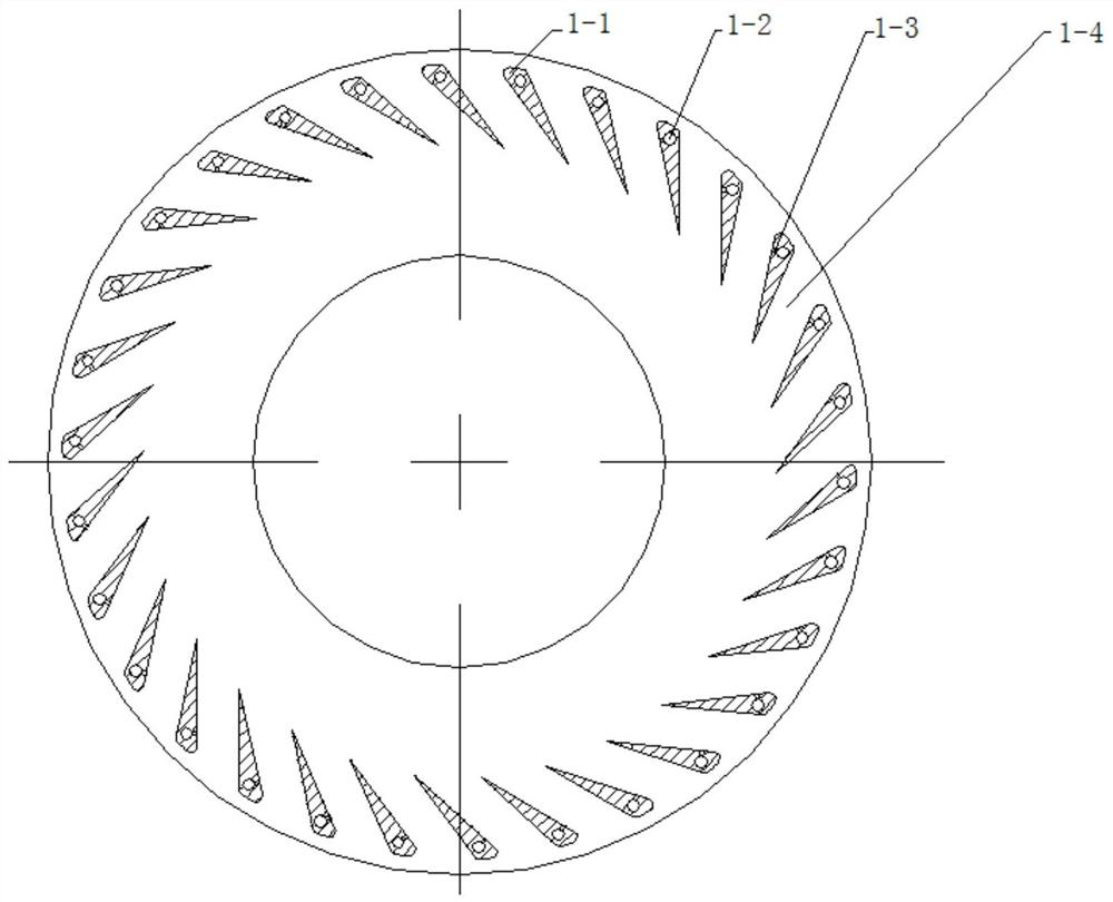 A dry low-pollution combustor double radial swirl nozzle for a gas turbine