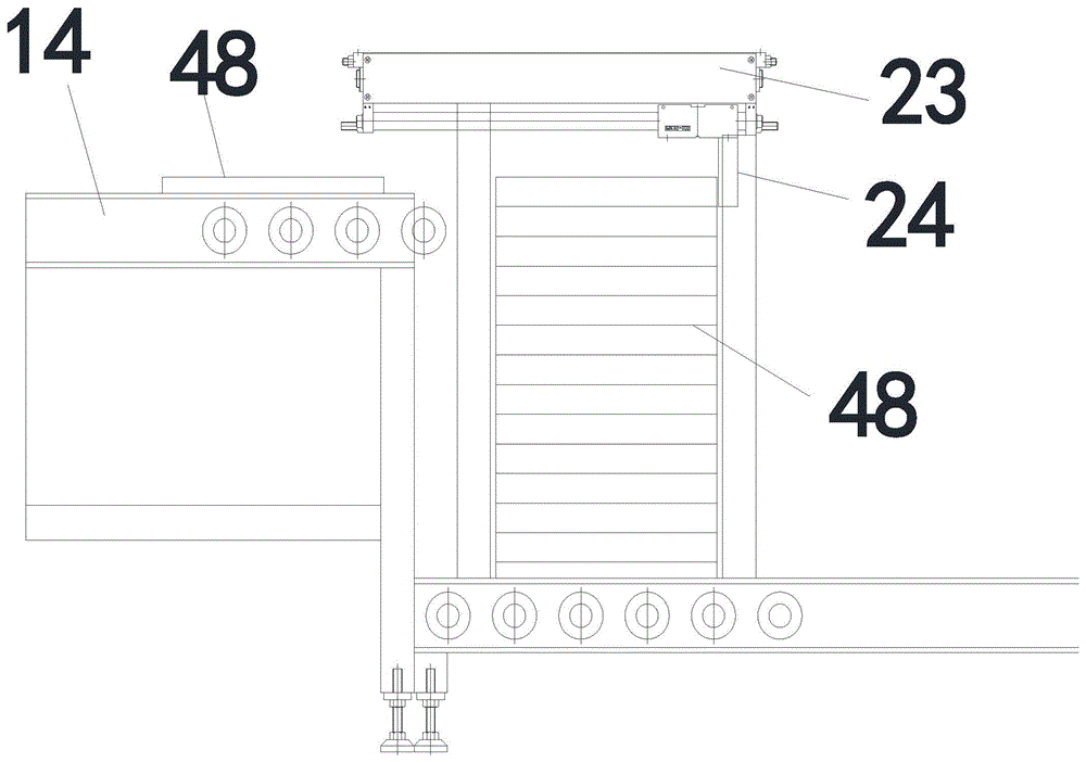 Automatic production line for forming to sintering of ferrite magnetic steel and implementation method