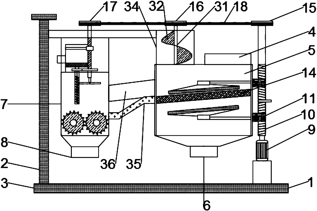 Device capable of fully realizing solid-liquid separation of medical waste