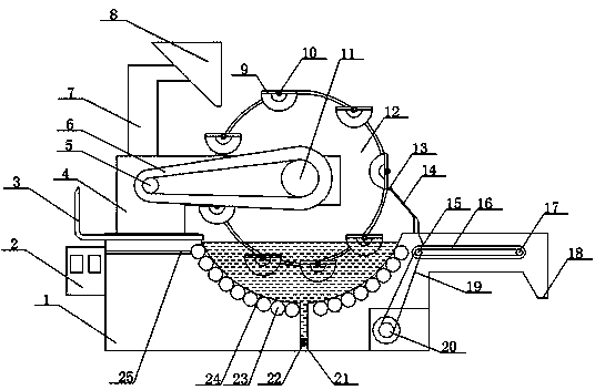 Method for manufacturing high-efficiency full-automatic fish frying device