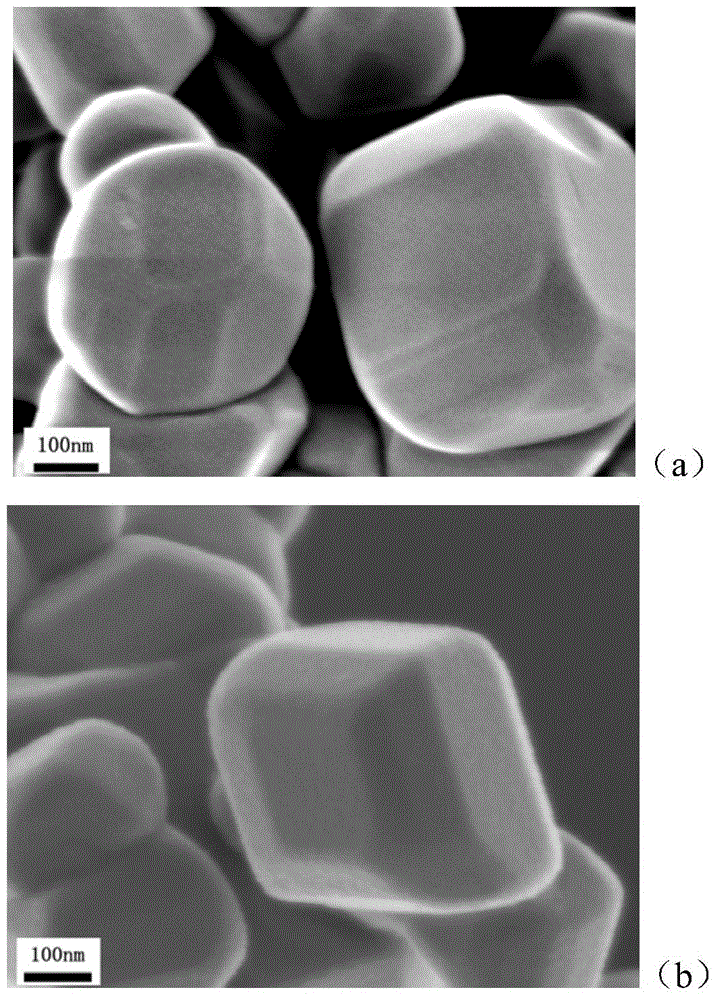 Preparation method of polyhedral nano oxide for catalyzing
