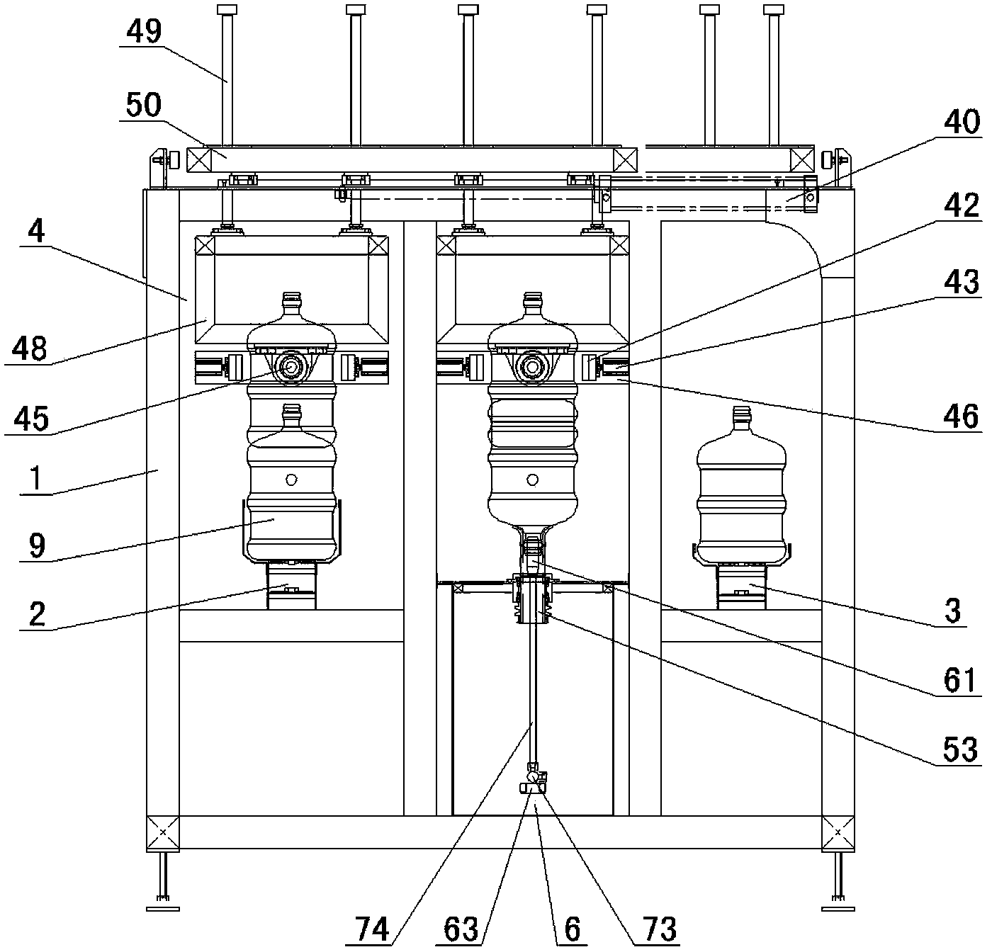 Machine for cleaning inner wall of barrel