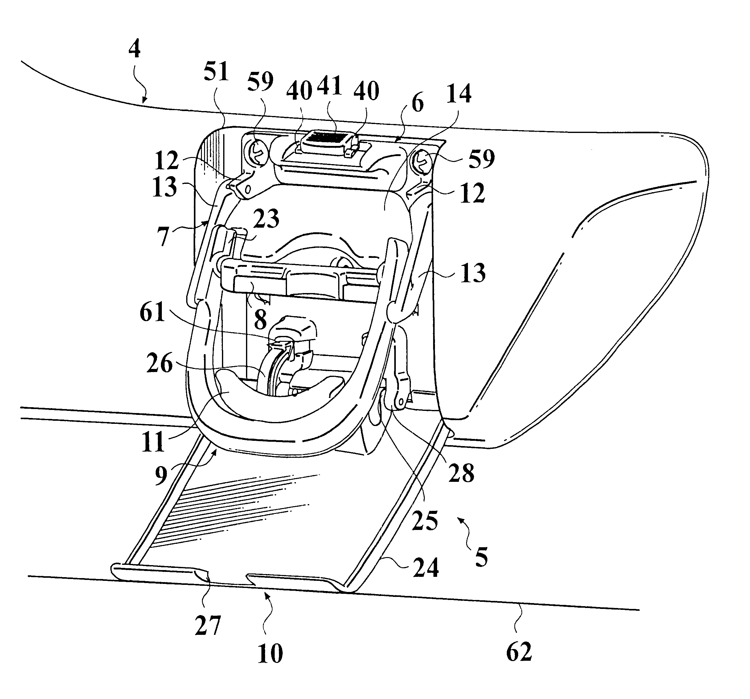 Vehicle seat having container holder