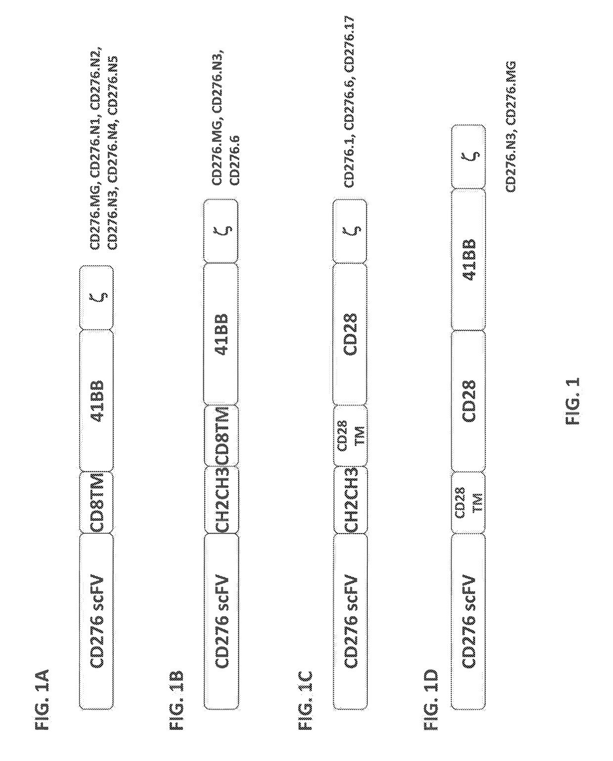 Anti-cd276 chimeric antigen receptors