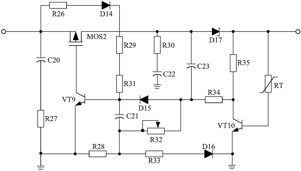 Pulse width adjustable type inversion system based on overvoltage protection circuit