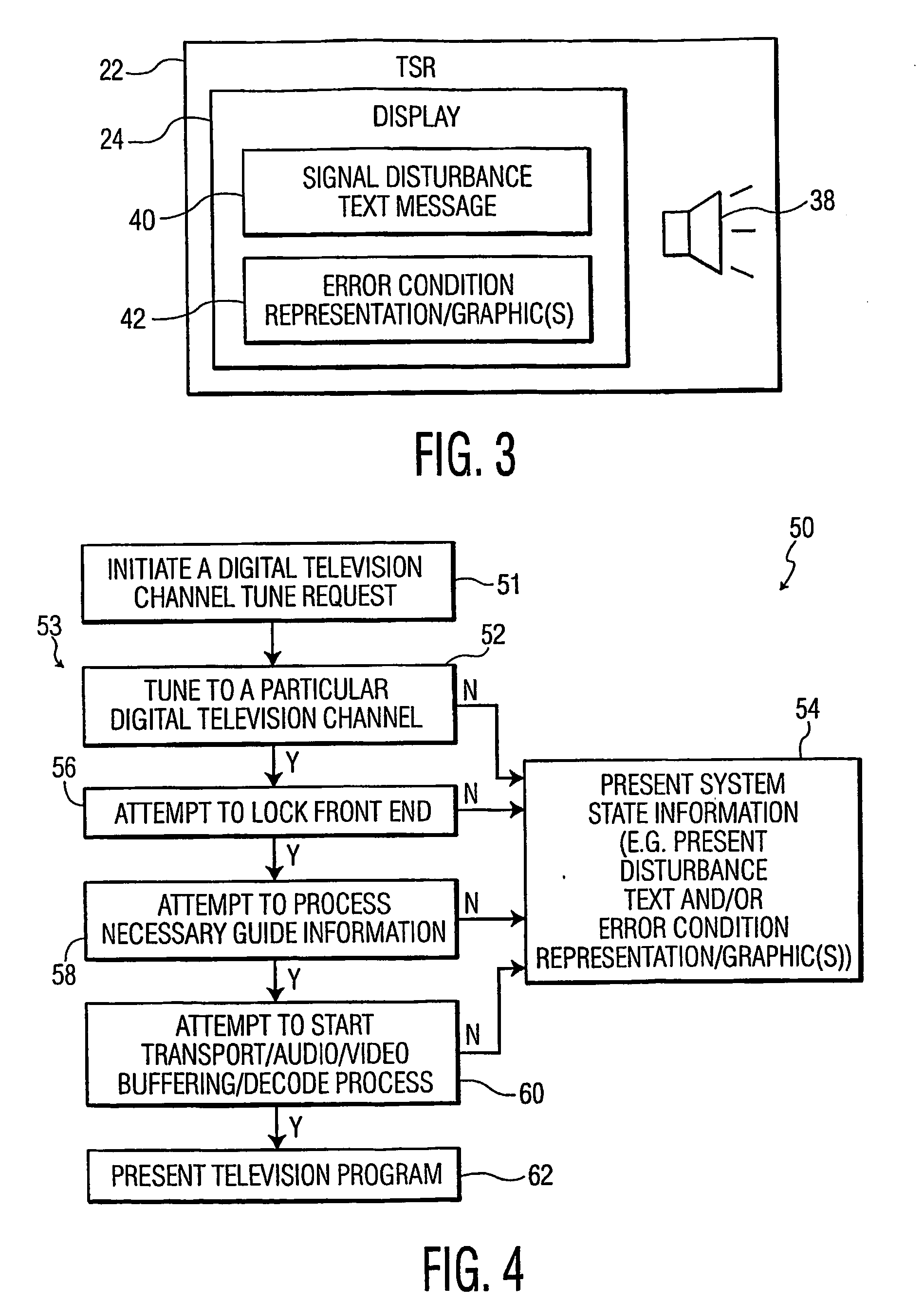 Automatic signal error display and user guided signal recovery in a digital television signal receiver