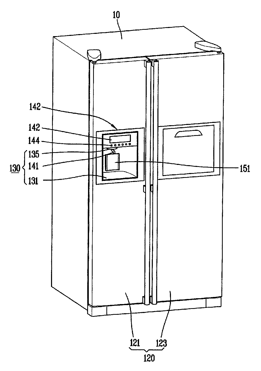Method for controlling water supply amount and refrigerator using the same