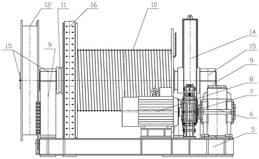 Immersed tube traverse mooring winch and system