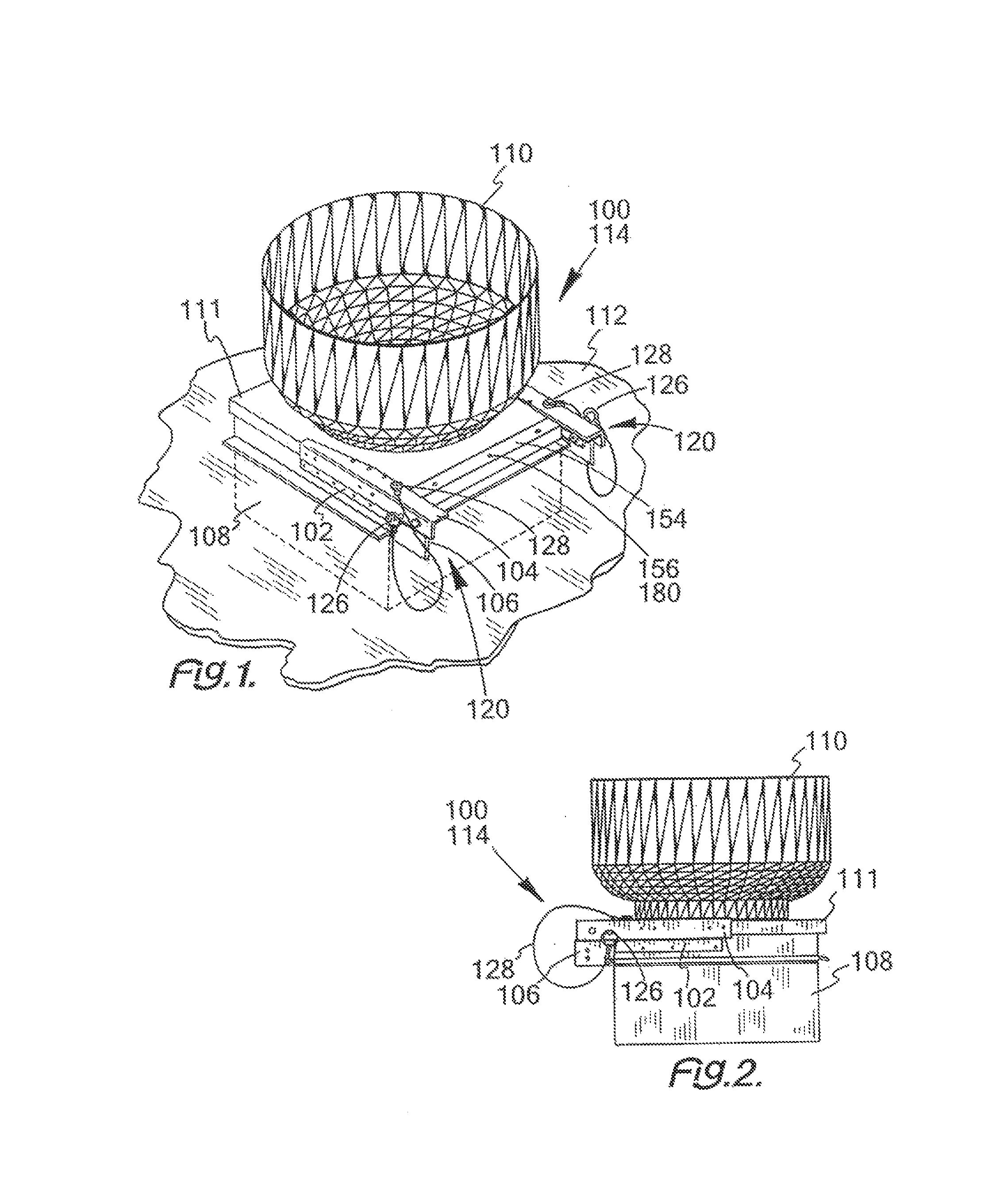 Hinge assembly for supporting a fan on a roof