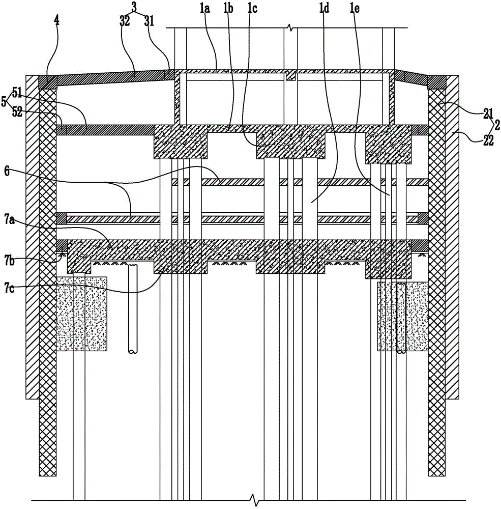 Vertical supporting method of underground top-down storey addition of existing high-rise building