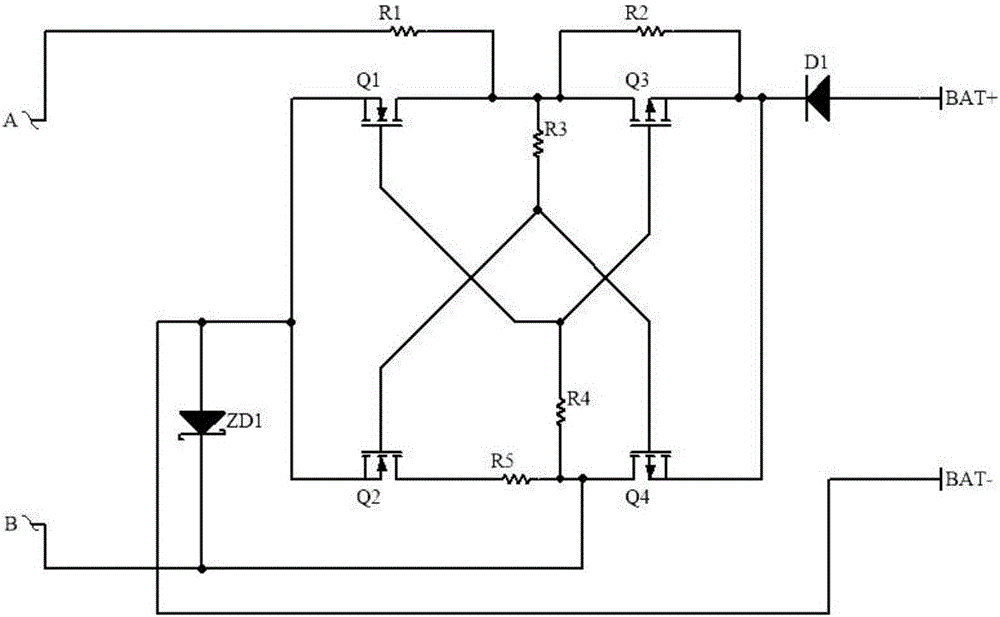 Automatic recognition and conversion circuit for input end polarity of L/N line